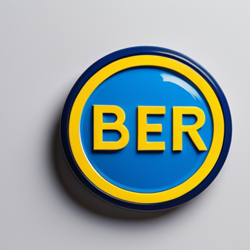 **Energetic Branding:** "Bold blue and warm yellow logo for a local Berlin energy company, conveying reliability and innovation. Clean, modern design."