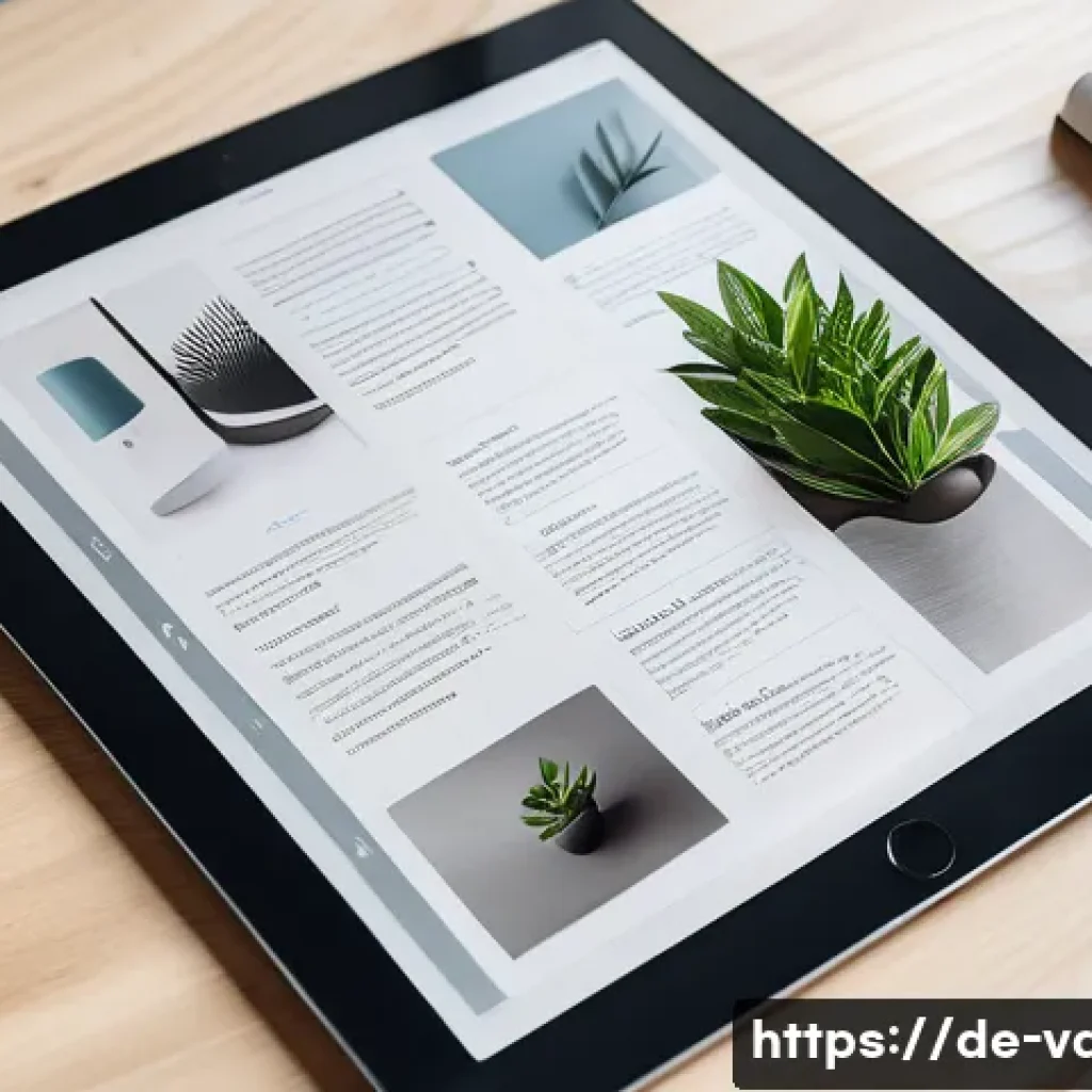 시각디자인 포트폴리오 서류 준비 - A modern graphic designer&rsquo;s portfolio spread displayed on a sleek digital tablet screen, showing a c...