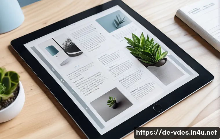 시각디자인 포트폴리오 서류 준비 - A modern graphic designer’s portfolio spread displayed on a sleek digital tablet screen, showing a c...