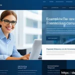 Home 20 시각디자인과 브랜드 아이덴티티 - A modern German financial services website homepage featuring a clean, responsive layout with a domi...